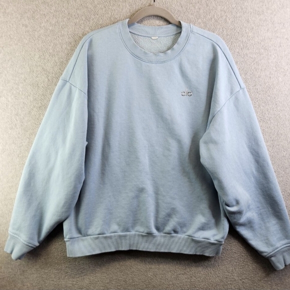 ALO Yoga Blue Crewneck Unisex Womens/mens - Picture 1 of 6